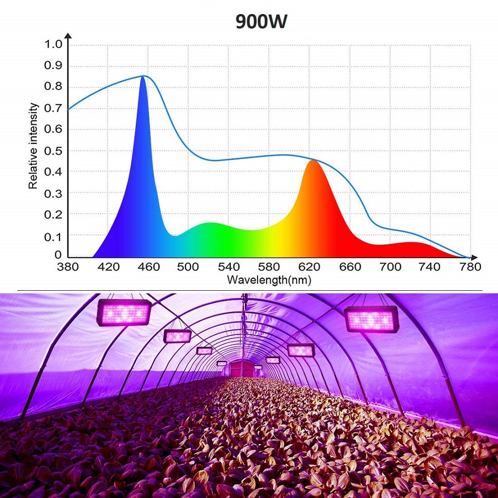 Veg & Bloom Double Switch full spectrum LED grow light 600w 900w 1200w