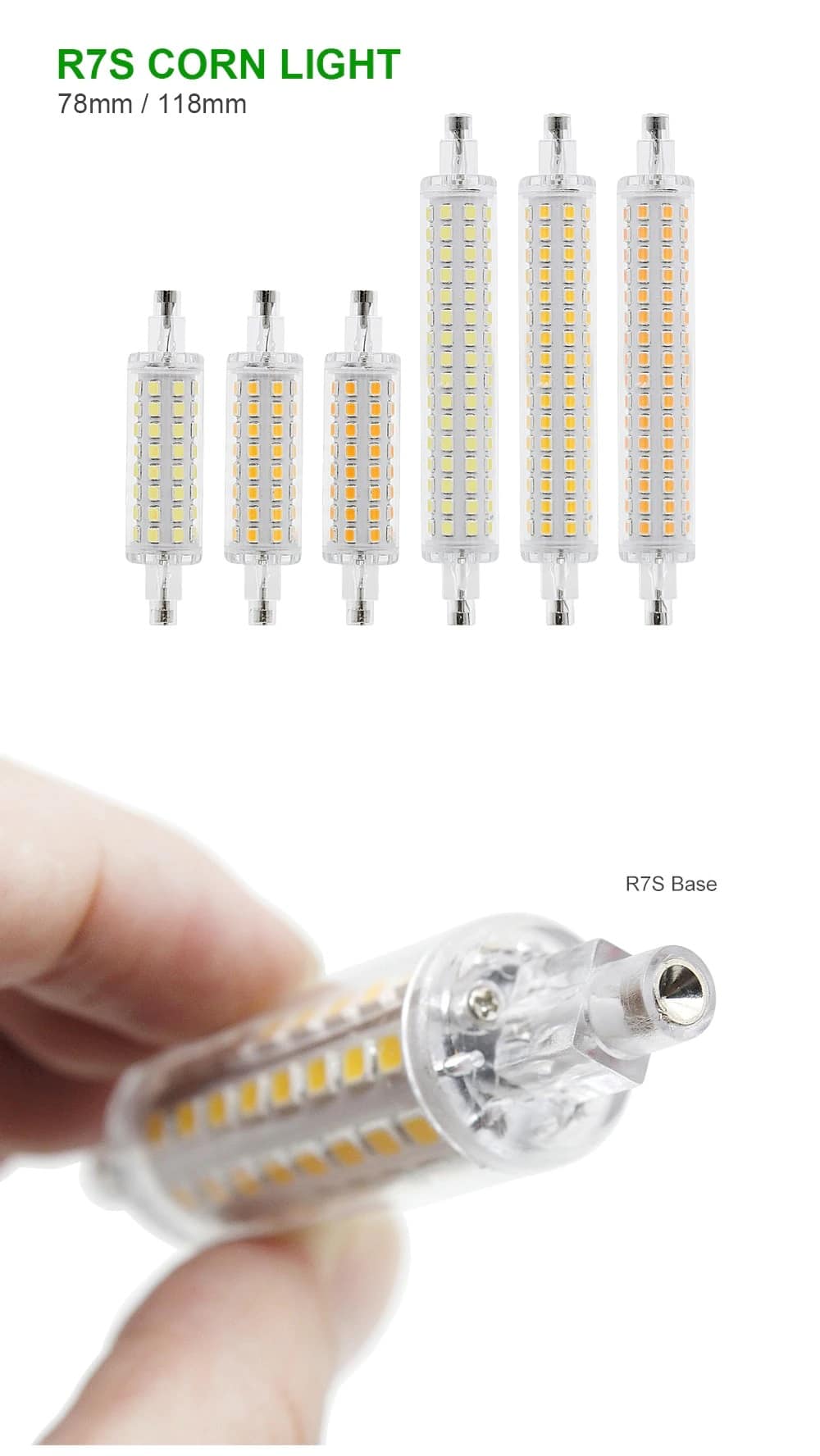 78mm/118mm R7S LED Bulb 12W/18W - High lumens R7S LED lamps